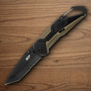 Smith & Wesson M&P Repo Folding Knife 3.5" 8Cr13MoV Steel Blade Black/Green Aluminum Handle