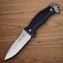 Smith & Wesson M&P Officer Fixed Knife 4.25" 8Cr13MoV Steel Blade Black/Blue G10 Handle