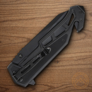 Smith & Wesson Border Guard Folding Knife 4" Carbon Steel Blade Black G10 Handle