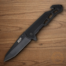 Smith & Wesson Border Guard Folding Knife 4" Carbon Steel Blade Black G10 Handle