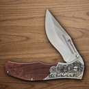 Smith & Wesson Unwavered Folding Knife 3.5" Stainless Steel Blade Brown Wood Handle