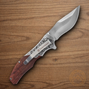 Smith & Wesson Unwavered Folding Knife 3.5" Stainless Steel Blade Brown Wood Handle