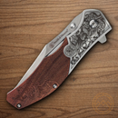 Smith & Wesson Unwavered Folding Knife 3.5" Stainless Steel Blade Brown Wood Handle