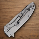 Smith & Wesson Executive Platinum Folding Knife 3" Carbon Steel Blade Brushed Stainless Handle