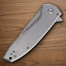 Smith & Wesson Executive Platinum Folding Knife 3" Carbon Steel Blade Brushed Stainless Handle