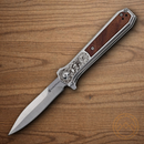 Smith & Wesson Unwavered Folding Knife 3.5" Carbon Steel Blade Stainless/Rosewood Handle