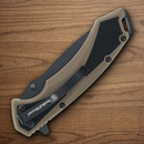 Smith & Wesson Extreme Ops Folding Knife 3.5" Carbon Steel Blade Black/Brown Polymer Handle