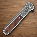 Smith & Wesson Unwavered Folding Knife 3.25" Stainless Steel Blade Brown Stainless/Wood Handle