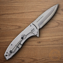 Smith & Wesson Executive Platinum Folding Knife 3" Stainless Steel Blade Brushed Stainless Handle