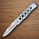 Smith & Wesson ExtremeOps Folding Knife Stainless Steel Blade Checkered Aircraft Aluminum Handle