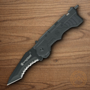 Smith & Wesson First Response Rescue Folding Knife 440 Steel Blade Black Zytel Handle