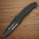 Smith & Wesson Large Black SWAT Folding Knife Stainless Steel Blade Black Aluminum Handle