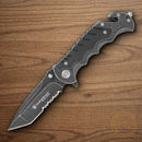 Smith & Wesson Border Guard Folding Knife 4.25" 7Cr17 High Carbon Steel Blade Stainless Handle