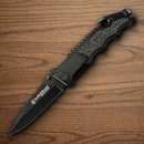Smith & Wesson Border Guard Folding Knife 4.25" 7Cr17 High Carbon Steel Blade Black Aluminum Handle
