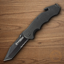 Smith & Wesson Border Guard II Folding Knife 4 1/4" 7Cr17 High Carbon Steel Blade Black G10 Handle