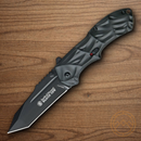 Smith & Wesson Black Ops Folding Knife 3 1/2" 4034 Steel Blade Black Aluminum Handle