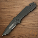 Smith & Wesson ExtremeOps Folding Knife Stainless Steel Blade Black Rubber Handle