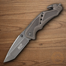 Smith & Wesson M&P Folding Knife 3.75" 7Cr17MoV Steel Blade Silver Aluminum Handle