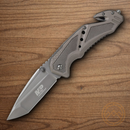 Smith & Wesson M&P Folding Knife 3.75" 7Cr17MoV High Carbon Steel Blade Gray Aluminum Handle
