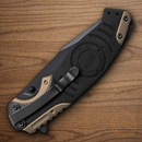 Smith & Wesson M&P Folding Knife 3.75" 8Cr13MoV Steel Blade Tan/Black Aluminum/Rubber Handle