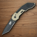 Smith & Wesson M&P Folding Knife 4034 Steel Blade Desert Tan/Black Aluminum/Rubber Handle
