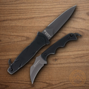 Smith & Wesson Neck-Boot Combo Knives Stainless Steel Blade Rubberized Synthetic Handle