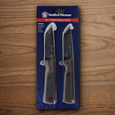 Smith & Wesson 1911 Combo Knives Stainless Steel Blade Brown/Black Polymer Handle
