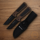 Smith & Wesson 1911 Combo Knives Stainless Steel Blade Brown/Black Polymer Handle