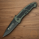 Smith & Wesson Special Ops Folding Knife Stainless Steel Blade Green Anodized Metal Handle