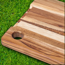 Teak Haus Marine Bar Board Sustainable Teakwood Juice Canal Hand Grip Edge Grain