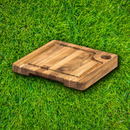 Teak Haus Marine Bar Board Sustainable Teakwood Juice Canal Hand Grip Edge Grain