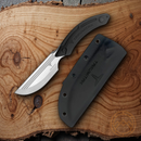 Takumitak Hunter Fixed Knife 4.5" D2 Steel Full Tang Blade Black G10 Handle