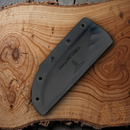 Takumitak Hunter Fixed Knife 4.5" D2 Steel Full Tang Blade Black G10 Handle