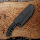 Takumitak Hunter Fixed Knife 4.5" D2 Steel Full Tang Blade Black G10 Handle