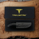 Takumitak Hunter Fixed Knife 4.5" D2 Steel Full Tang Blade Black G10 Handle