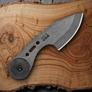 TOPS 3 Bros Neck Fixed Knife 2" 1095HC Steel Blade Black Canvas Micarta Handle