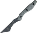 TOPS Back Bite Fixed Knife 4" Black Traction Coating 1095 Carbon Steel Blade Gray Linen Micarta Onlay Handle BBITE01 -TOPS - Survivor Hand Precision Knives & Outdoor Gear Store