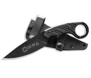 TOPS CUT Combat Utility Tool Fixed Knife 4.25" Black Traction Coated 1095HC Steel Drop Point Blade Canvas Micarta Handle CUT40A -TOPS - Survivor Hand Precision Knives & Outdoor Gear Store