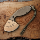TOPS Backwoods Fixed Knife 2.87" 1095HC Steel Full Tang Blade Green Canvas Micarta Handle