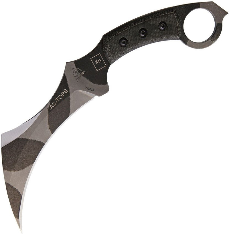 TOPS Tac Fixed Knife 7.13" 1095HC Steel Karambit Full / Extended Tang Blade Black Canvas Micarta Handle TAC01C -TOPS - Survivor Hand Precision Knives & Outdoor Gear Store