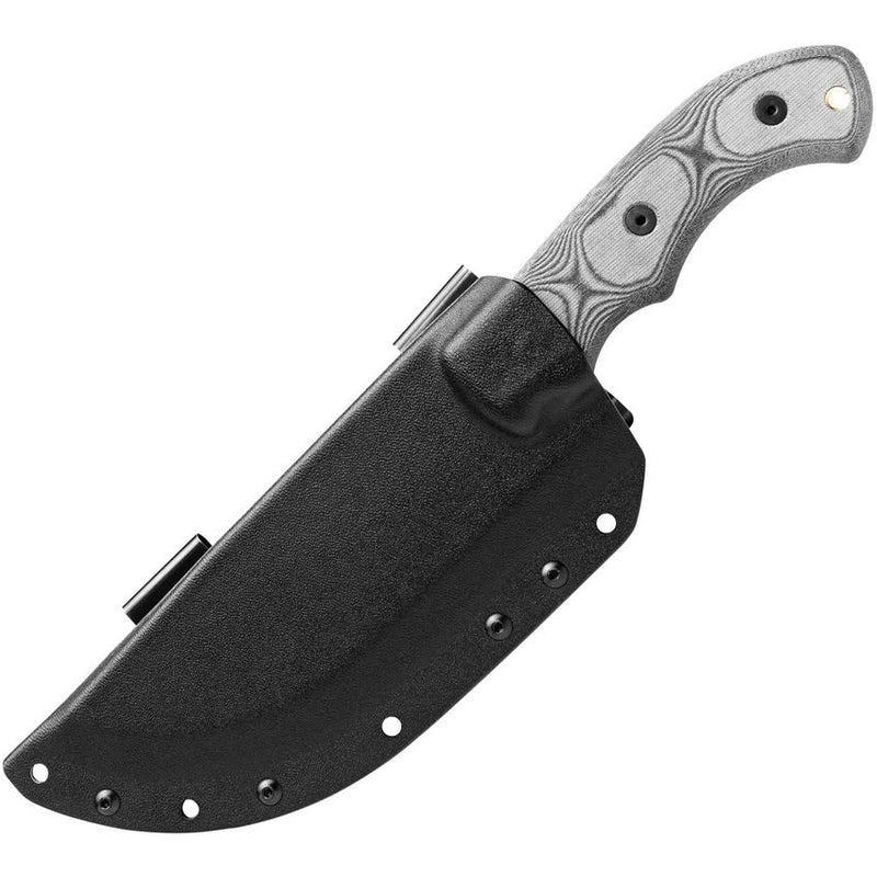 TOPS Tom Brown Tracker Fixed Knife 6.38" 1095HC Steel Sawback / Full Tang Blade Black Linen Micarta Handle TBT010C -TOPS - Survivor Hand Precision Knives & Outdoor Gear Store