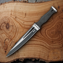 United Cutlery M48 Highland Fixed Knife 9.5" 2Cr13 Steel Blade Black TPR Handle