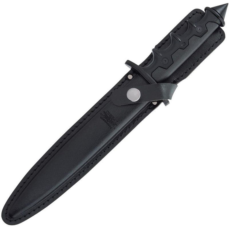 United Cutlery Combat Commander V42 Stiletto Fixed Knife 8.13" Black Coated Double Edge 1065 Carbon Steel Dagger Blade Powder Aluminum / TPR Insert Handle 3448 -United Cutlery - Survivor Hand Precision Knives & Outdoor Gear Store