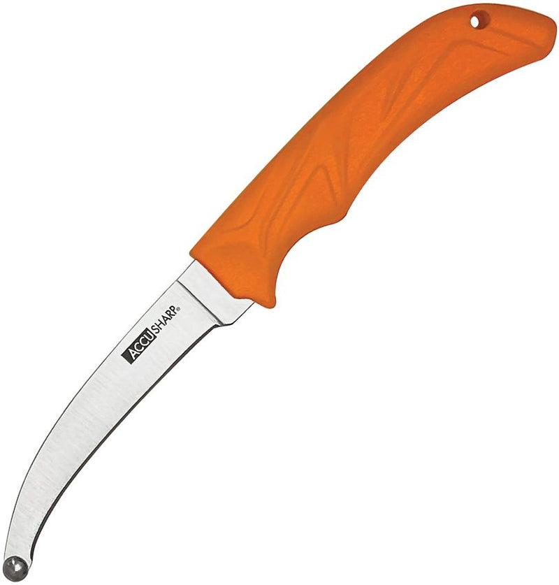 AccuSharp AccuZip Skinning Fixed Knife 4.25" 420 Steel Blade Non-Slip Rubber Grip In Blaze Orange Handle 734C -AccuSharp - Survivor Hand Precision Knives & Outdoor Gear Store