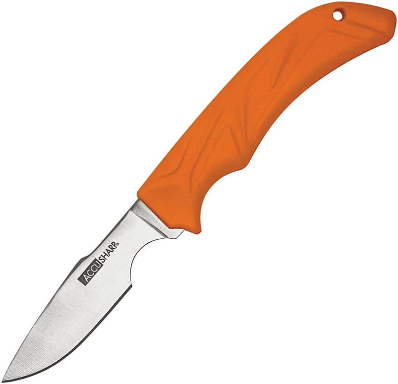 AccuSharp Caping Fixed Knife 3.5" 420 Steel Blade Non-Slip Rubber Grip in Blaze Orange Handle 731C -AccuSharp - Survivor Hand Precision Knives & Outdoor Gear Store