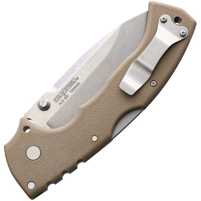 Cold Steel 4-Max Scout Lockback Folding Knife 4" AUS-10A Steel Blade Desert Tan Griv-Ex Handle 62RQDTSW -Cold Steel - Survivor Hand Precision Knives & Outdoor Gear Store