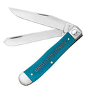 Case XX Harley Trapper Pocket Knife Stainless Steel Clip And Spey Blades Caribbean Blue Smooth Bone Handle 52228 -Case Cutlery - Survivor Hand Precision Knives & Outdoor Gear Store