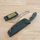 TOPS Mini Scandi Fixed Knife 2.75" 1095HC Steel Blade Canvas Micarta Handle