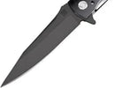 Artisan Virginia Folding Knife 4" D2 Tool Steel Blade Black Smooth G10 Handle