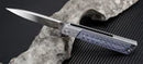 Artisan Classic Liner Folding Knife 3.75" D2 Tool Steel Blade Grey G10 Handle